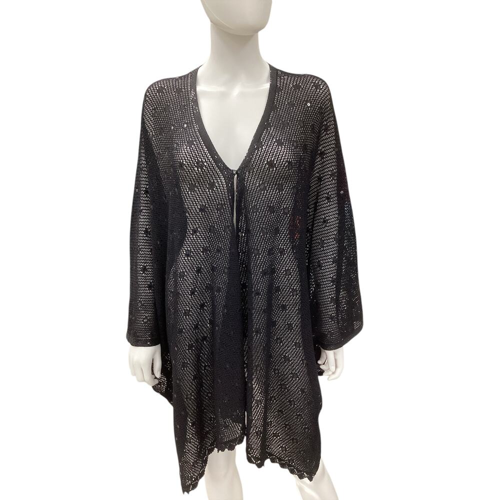 St. John Evening By Marie Gray Cover Up Women’s 1 Size Open Knit Poncho Sequins